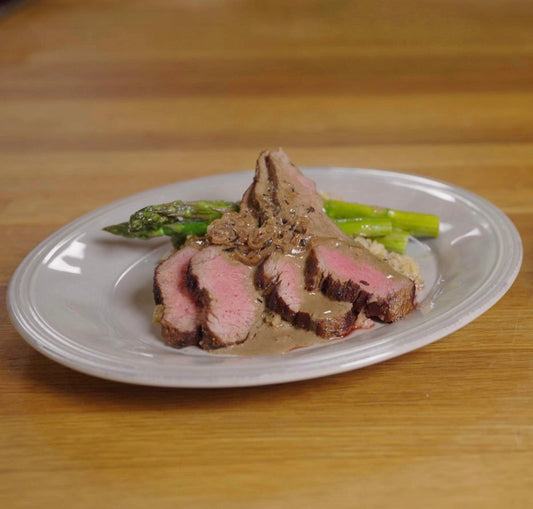 Cajun Steak Diane with Foie Gras Dirty Rice (Global Soul Kitchen)